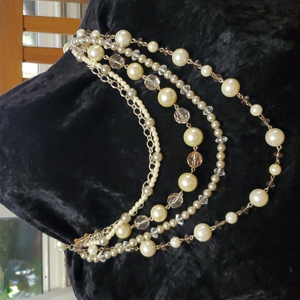 Pearl multi layered necklace